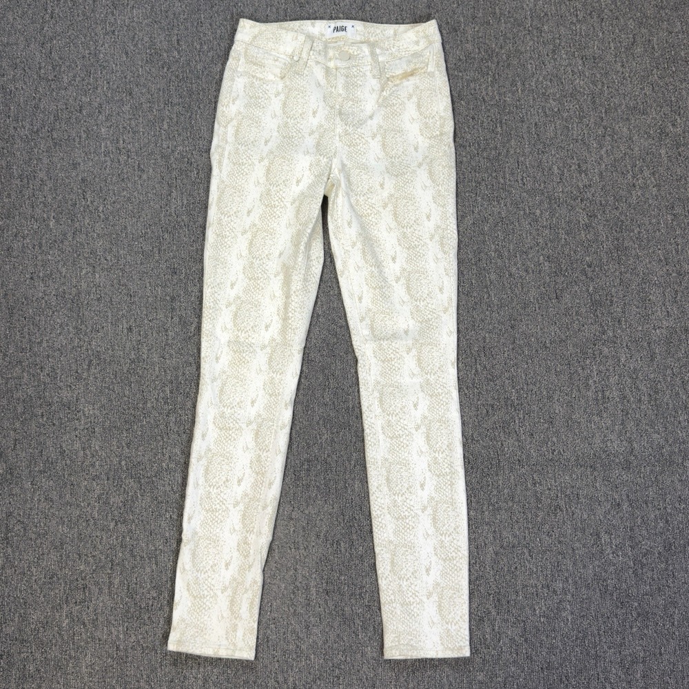 Paige Hoxton Ultra Skinny Sonoran Snake Jeans Womens Size 26 Slim Ankle Mid Rise